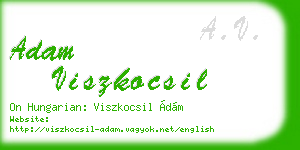 adam viszkocsil business card