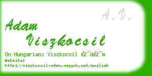 adam viszkocsil business card